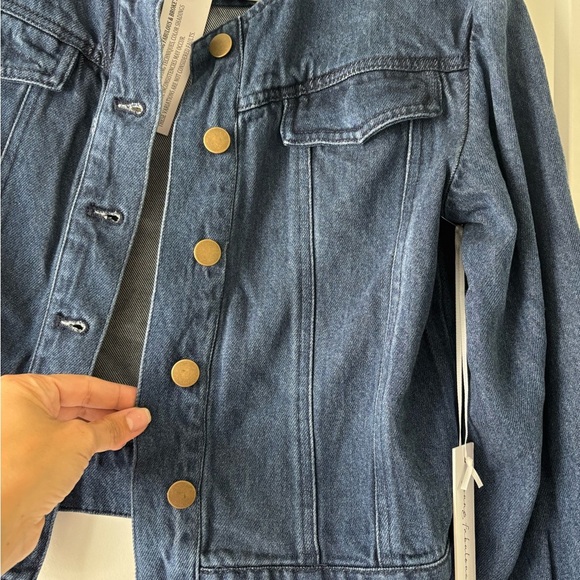 NEW YOUNG FABULOUS & BROKE Dayla
Collarless Denim Jacket medium indigo 563tn - Picture 2 of 6